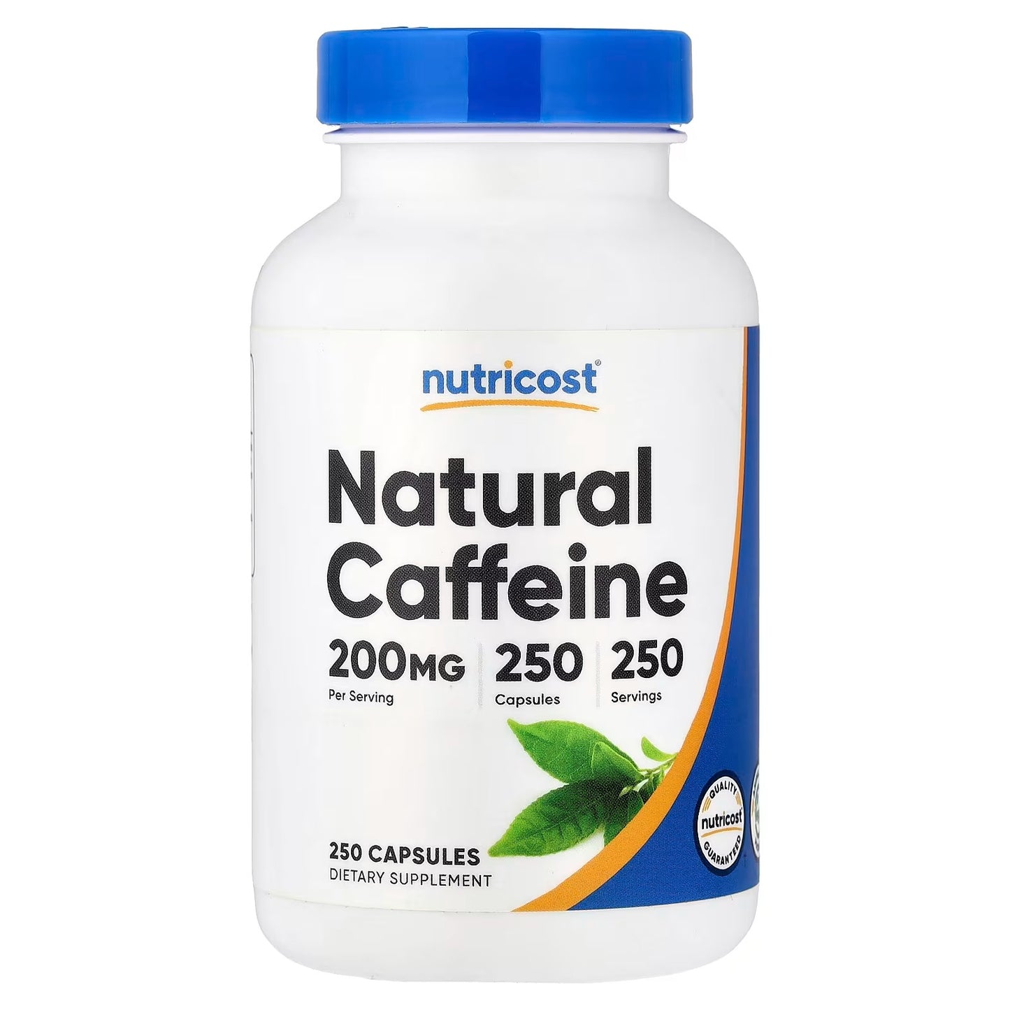 Nutricost Natural Caffeine 200mg – 250 Veggie Capsules, Gluten-Free & Non-GMO Energy Supplement