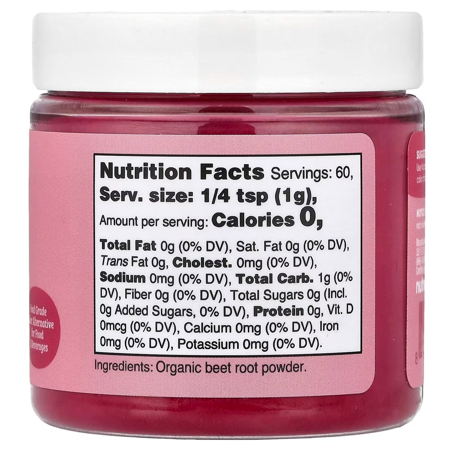Nutricost Pink Plant-Based Food Coloring – Organic Beet Root Powder, Natural Baking & Food Coloring