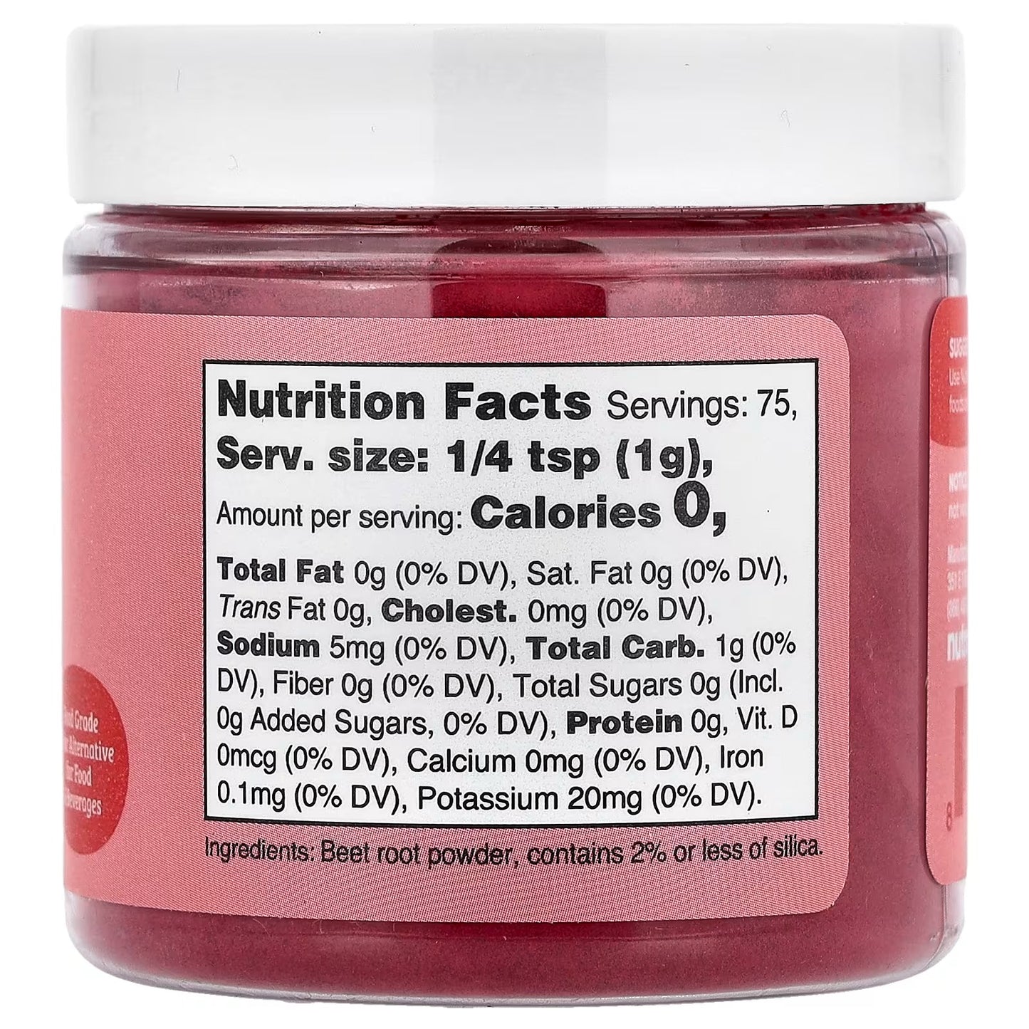 Nutricost Red Plant-Based Food Coloring – Beet Root Powder, 75 Servings, Natural Food Color