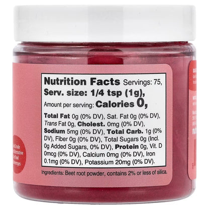 Nutricost Red Plant-Based Food Coloring – Beet Root Powder, 75 Servings, Natural Food Color
