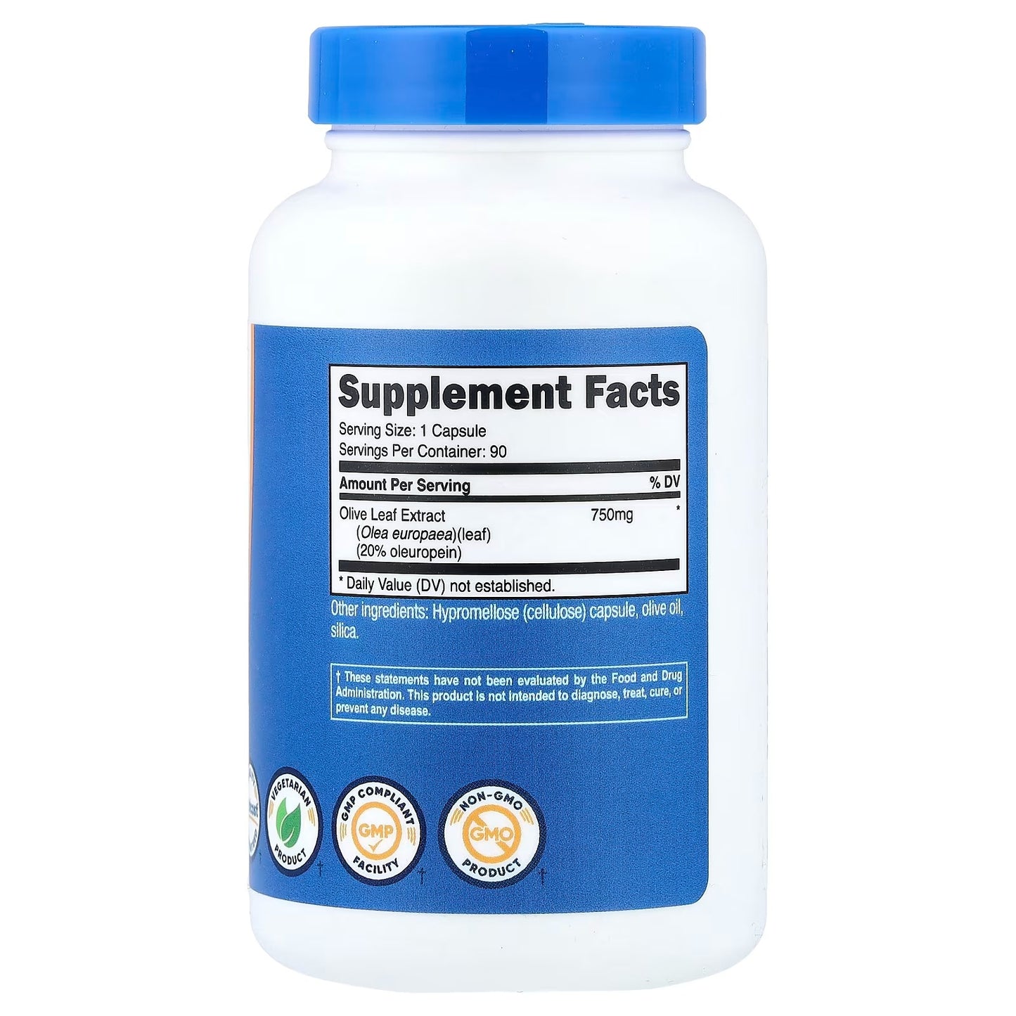 Nutricost Olive Leaf Extract 750mg – 90 Capsules, 20% Oleuropein, Gluten-Free & GMO-Free