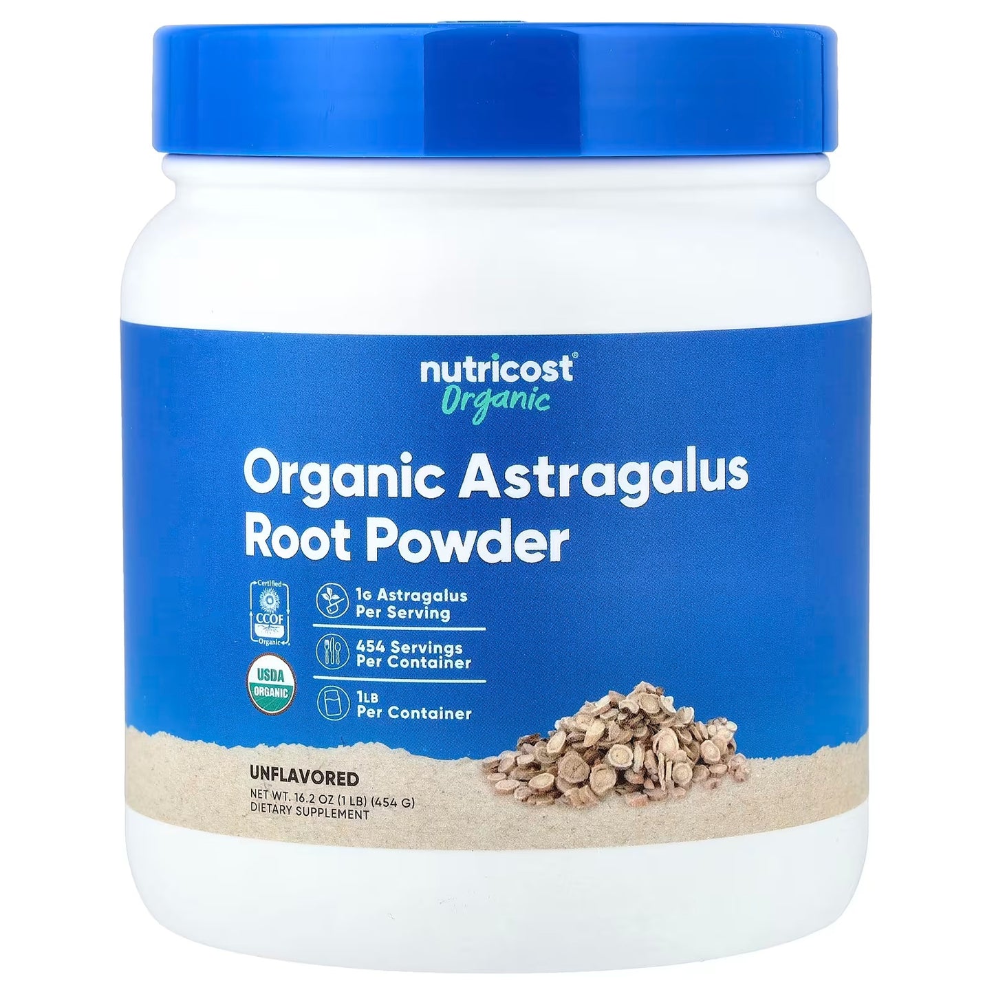 Nutricost Organic Astragalus Root Powder 1 lb (454g) – Vegetarian & Gluten-Free Herbal Supplement