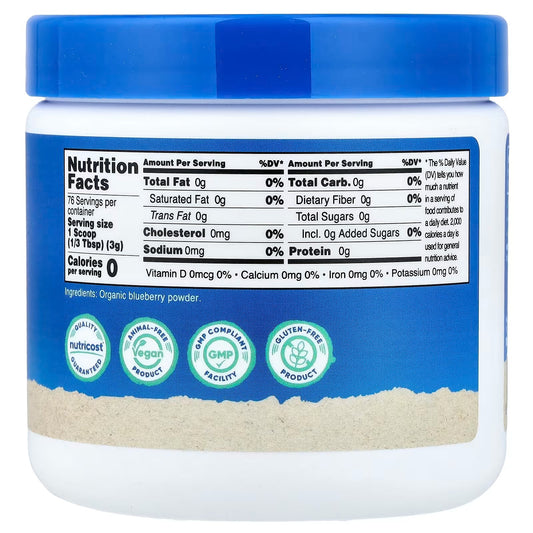 Nutricost Organic Blueberry Powder 227g (8 oz) – Pure Blueberry Powder, Gluten-Free & GMO-Free