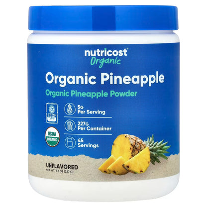 Nutricost Organic Pineapple Powder 8oz (227g) – USDA Certified Organic Fruit Powder