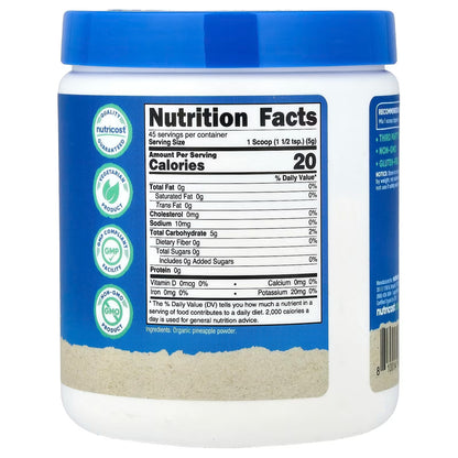 Nutricost Organic Pineapple Powder 8oz (227g) – USDA Certified Organic Fruit Powder