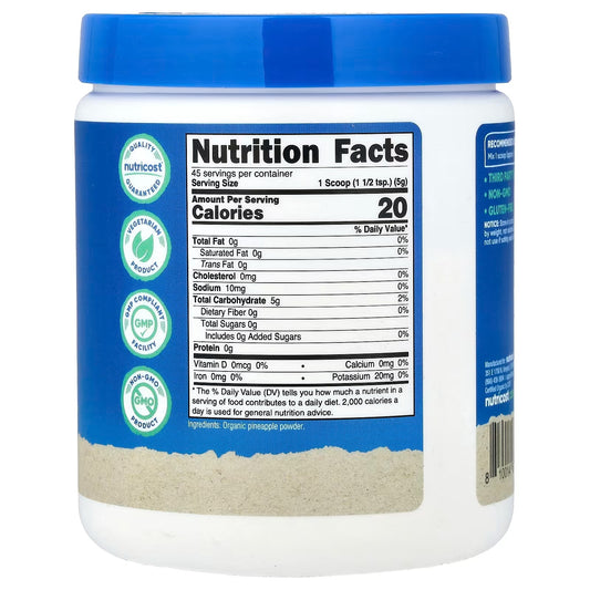 Nutricost Organic Pineapple Powder 8oz (227g) – USDA Certified Organic Fruit Powder