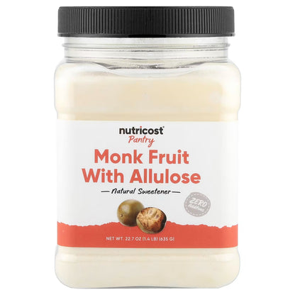 Nutricost Monk Fruit with Allulose 1.4 lbs (635g) – Natural Zero-Calorie Sweetener