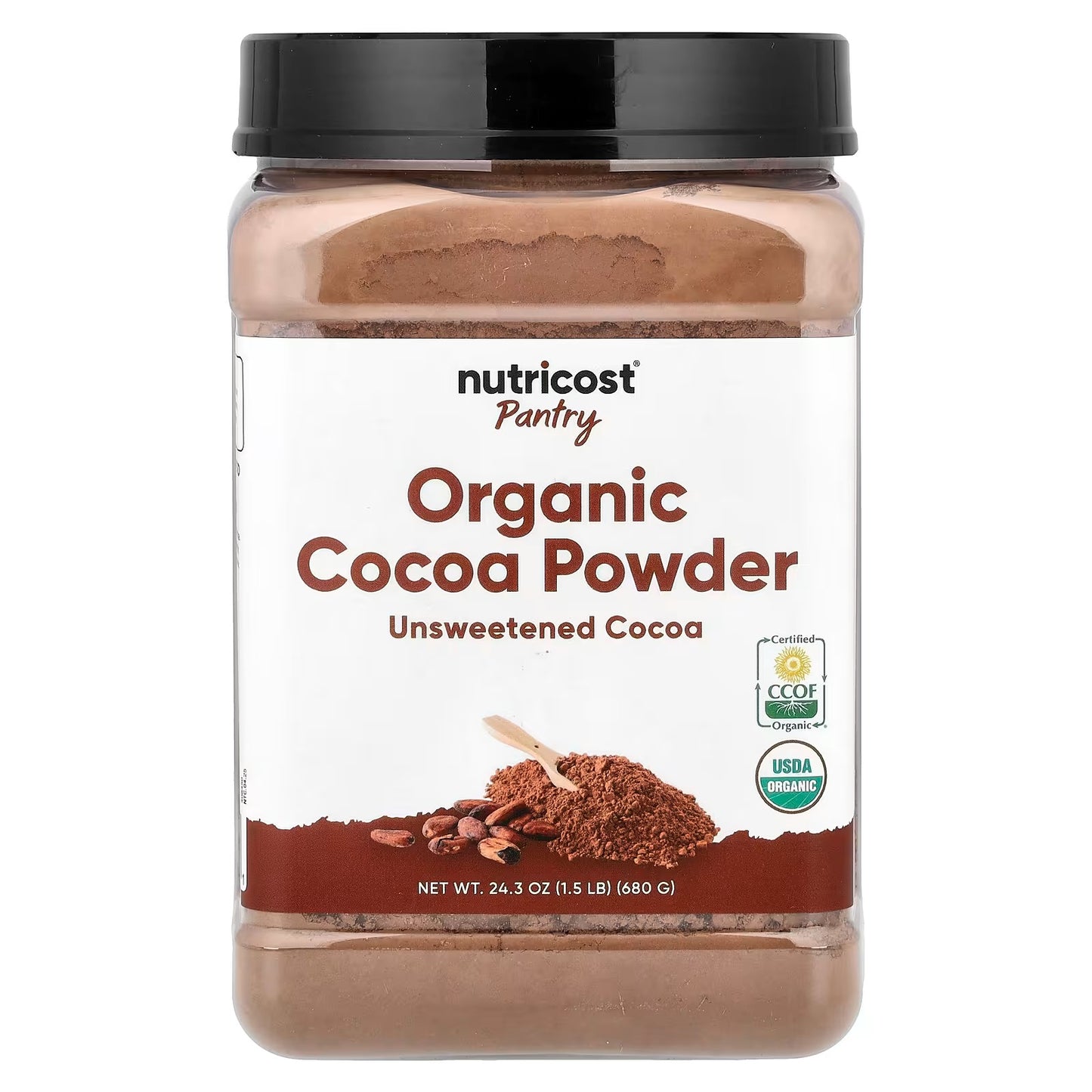 Nutricost Organic Cocoa Powder 1.5 lbs (680g) – Gluten-Free, GMO-Free & Vegan Cocoa Powd