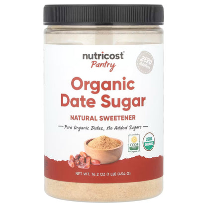 Nutricost Organic Date Sugar 1 lb (454g) – USDA Organic, Vegan & GMO-Free Natural Sweetener