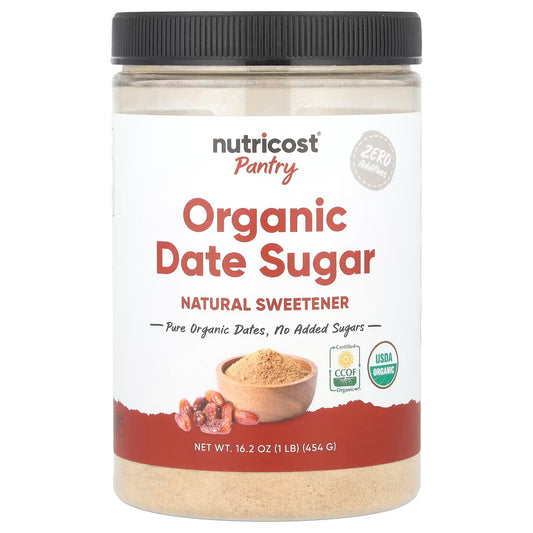 Nutricost Organic Date Sugar 1 lb (454g) – USDA Organic, Vegan & GMO-Free Natural Sweetener