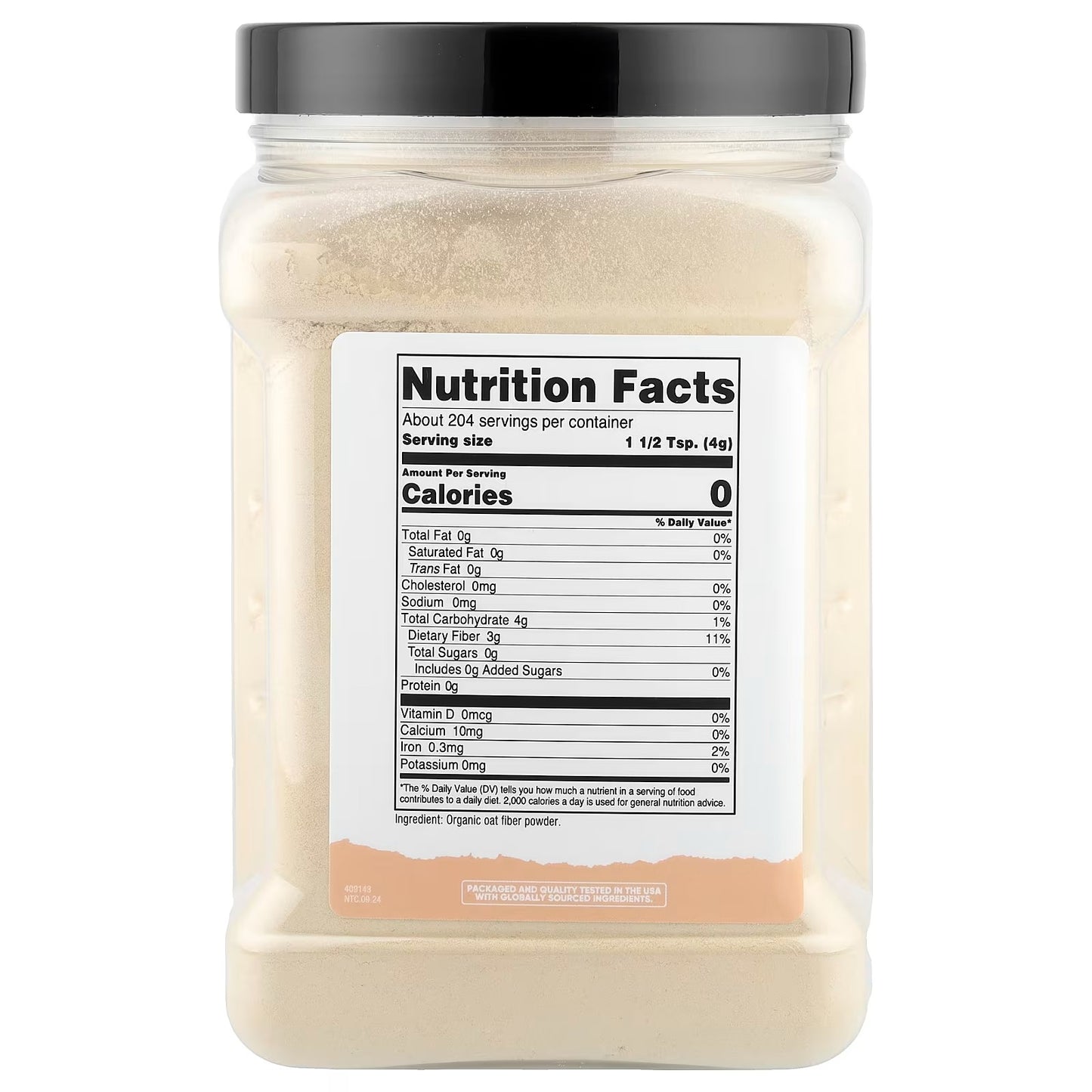 Nutricost Organic Oat Fiber 1.8 lbs (816g) – Stone-Ground Oats, Natural Dietary Fiber
