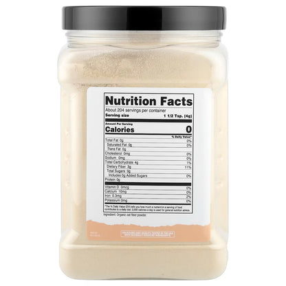 Nutricost Organic Oat Fiber 1.8 lbs (816g) – Stone-Ground Oats, Natural Dietary Fiber