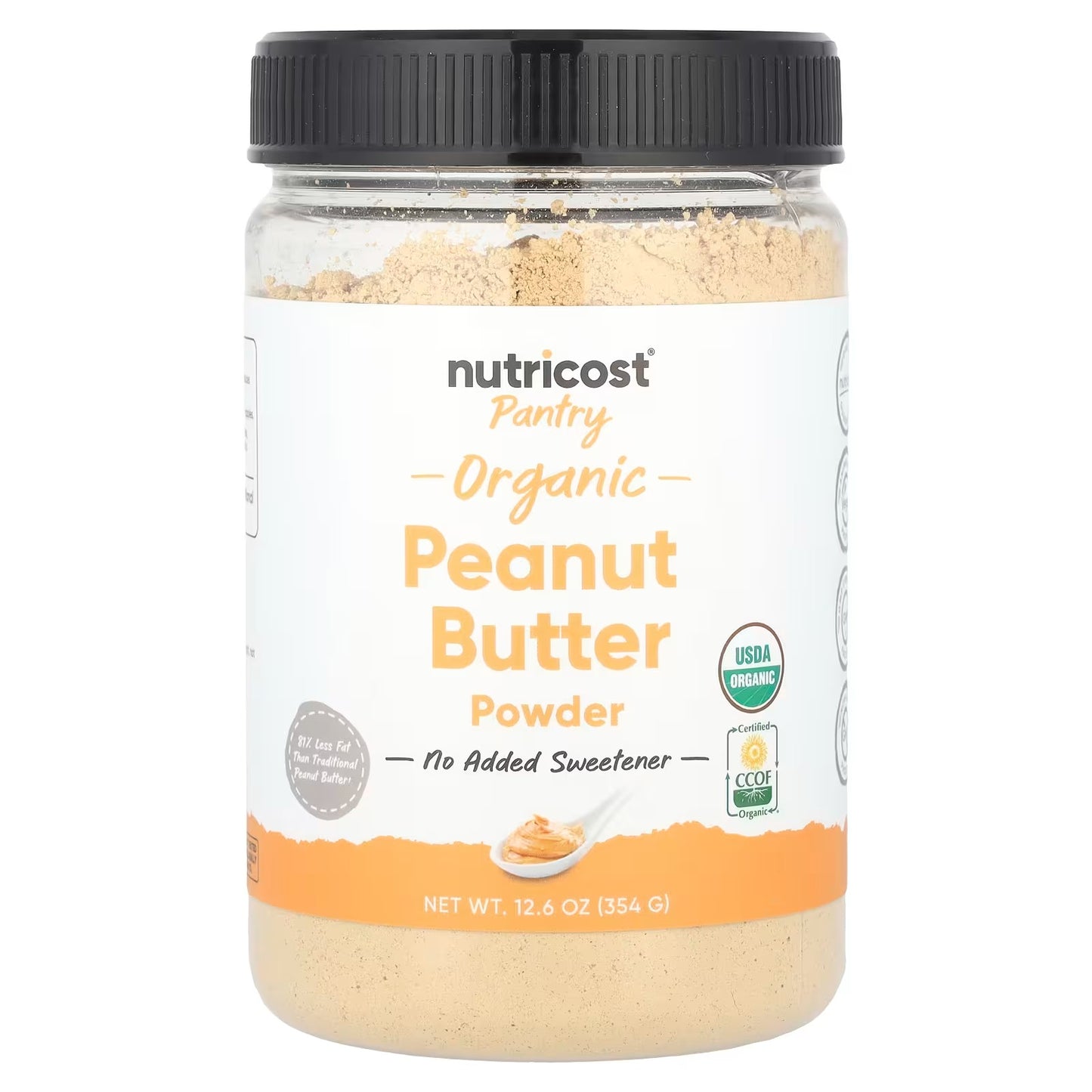 Nutricost Organic Peanut Butter Flour Powder 12.7oz – 30 Servings, Pantry-Friendly Peanut Flour