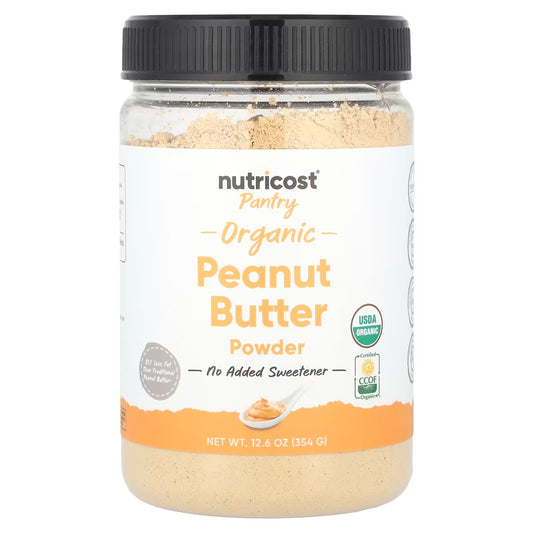 Nutricost Organic Peanut Butter Flour Powder 12.7oz – 30 Servings, Pantry-Friendly Peanut Flour