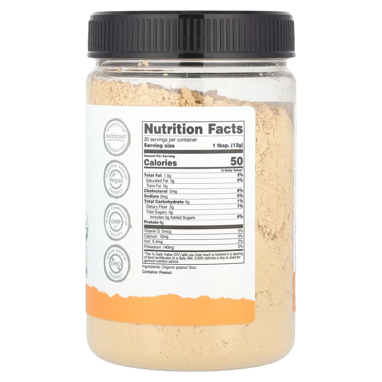 Nutricost Organic Peanut Butter Flour Powder 12.7oz – 30 Servings, Pantry-Friendly Peanut Flour