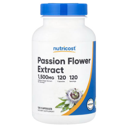 Nutricost Passion Flower Extract – 120 Vegetarian Capsules, 120 Servings, Gluten-Free & GMO-Free