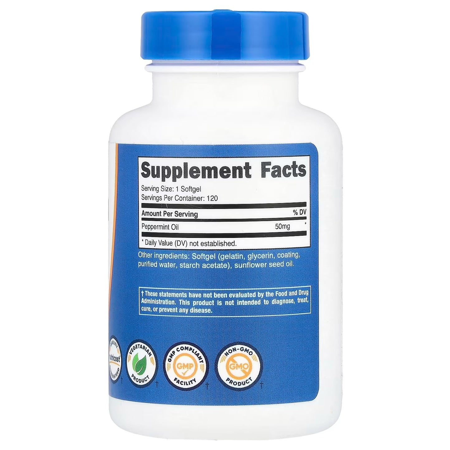 Nutricost Peppermint Oil 50mg – 120 Softgels, Gluten-Free Herbal Oil Supplement