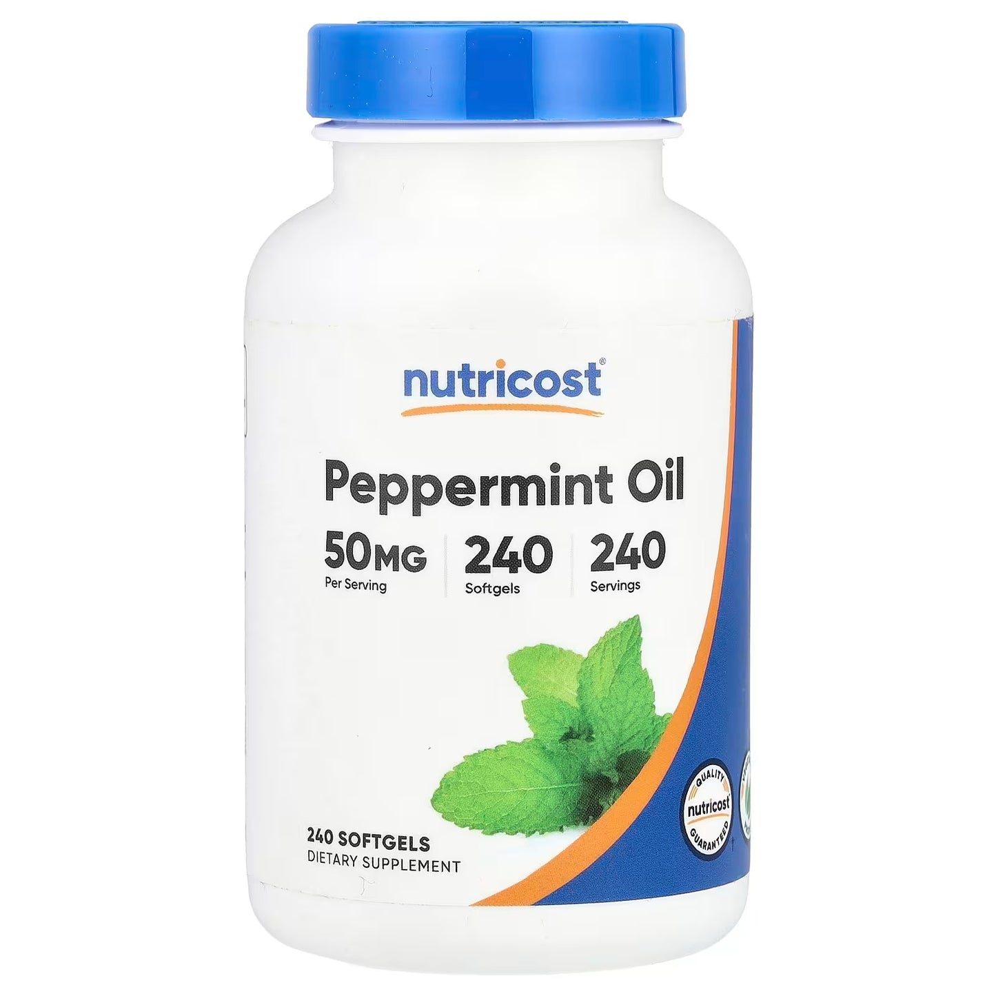 Nutricost Peppermint Oil 50mg – 240 Softgels, Gluten-Free Peppermint Oil Supplement