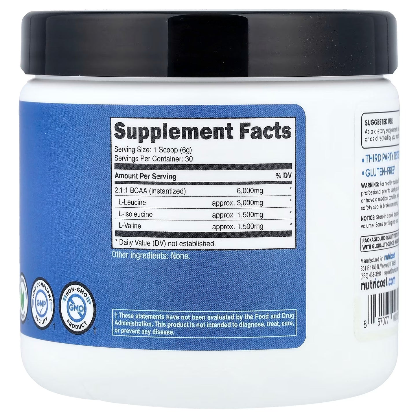 Nutricost BCAA + Hydration Powder – BlackBerry Plum, 30 Servings, GMO-Free Amino Acid & Electrolyte Supplement