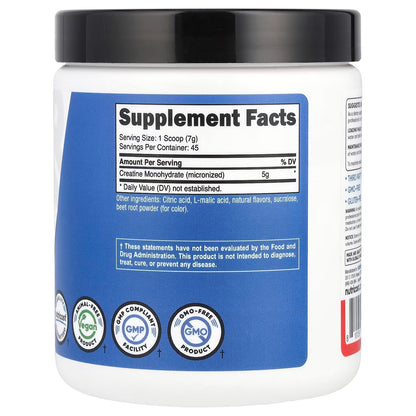 Nutricost Creatine Monohydrate + Hydration Powder – Fruit Punch, 30 Servings, Workout Supplement