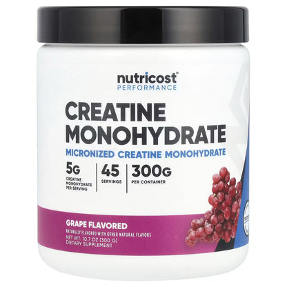 Nutricost Creatine Monohydrate Micronized Powder 500g – 100 Servings, Pure Creatine Supplement