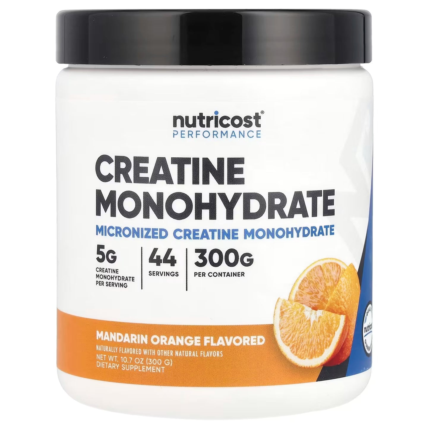 Nutricost Creatine Monohydrate Powder 500g – Mandarin Orange Flavor, Vegan Creatine Supplement