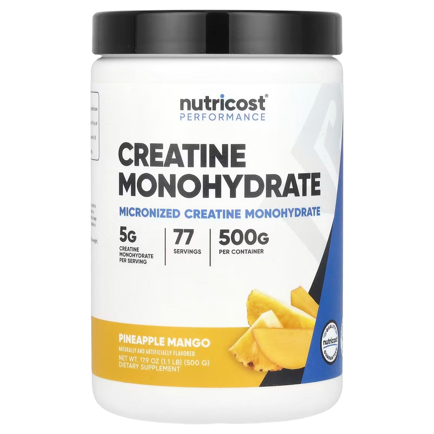Nutricost Creatine Monohydrate Powder 500g – Pineapple Mango, Micronized, Vegan, Gluten-Free & GMO-Free