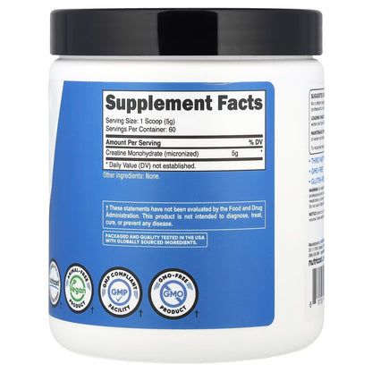 Nutricost Creatine Monohydrate Micronized Powder 500g – 100 Servings 5g Per Serving 17.9 oz