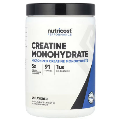 Nutricost Creatine Monohydrate Micronized Powder 500g – 5g Per Serving, 100 Servings, 17.9 oz