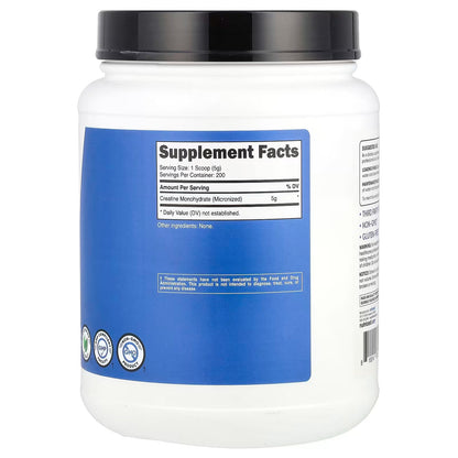Nutricost Creatine Monohydrate Micronized Powder 1kg – Pure Creatine Monohydrate Supplement