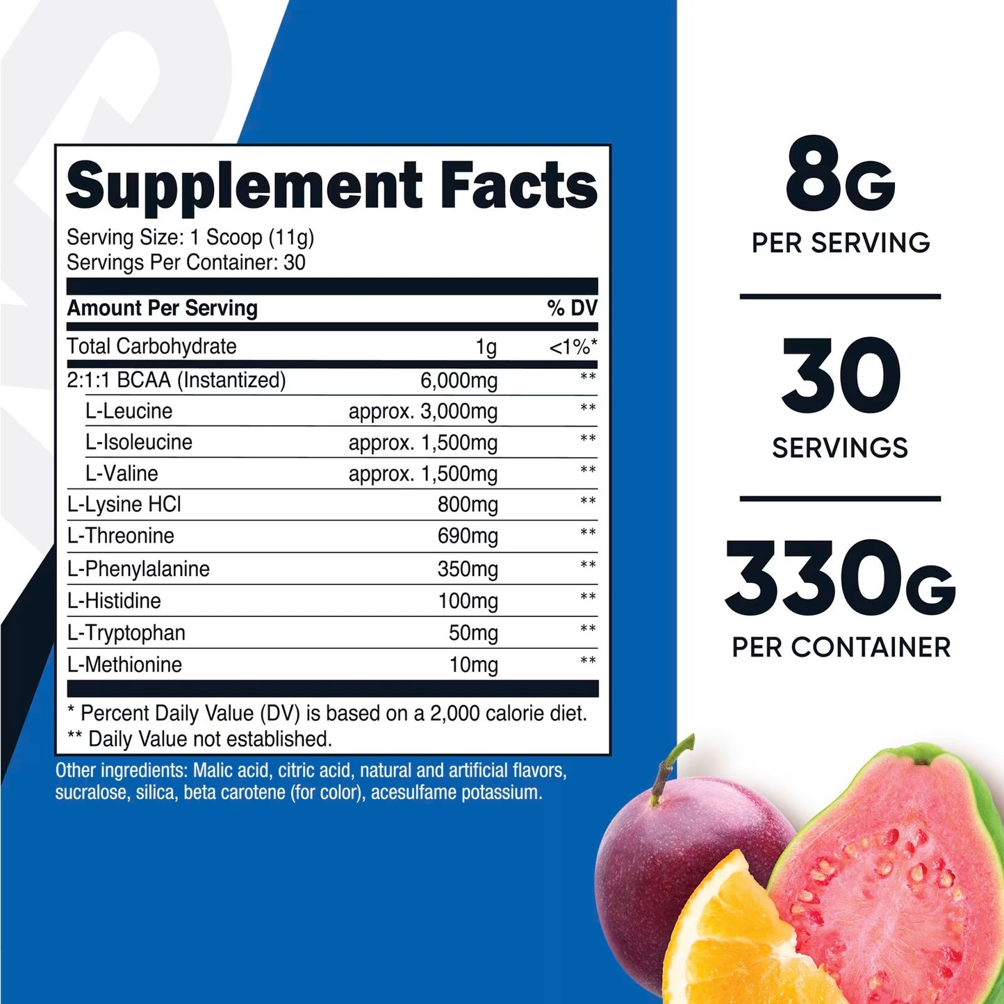 Nutricost EAA Powder – POG Passion Fruit, Orange & Guava, 30 Servings, Essential Amino Acids, GMO-Free & Gluten-Free