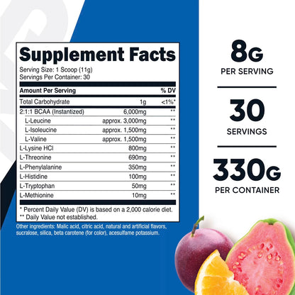 Nutricost EAA Powder – POG Passion Fruit, Orange & Guava, 30 Servings, Essential Amino Acids, GMO-Free & Gluten-Free