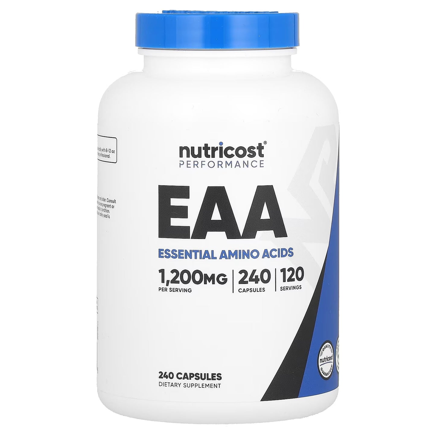 Nutricost EAA Capsules 1200mg – 240 Vegan Capsules, 120 Servings, Essential Amino Acids, Gluten-Free & GMO-Free