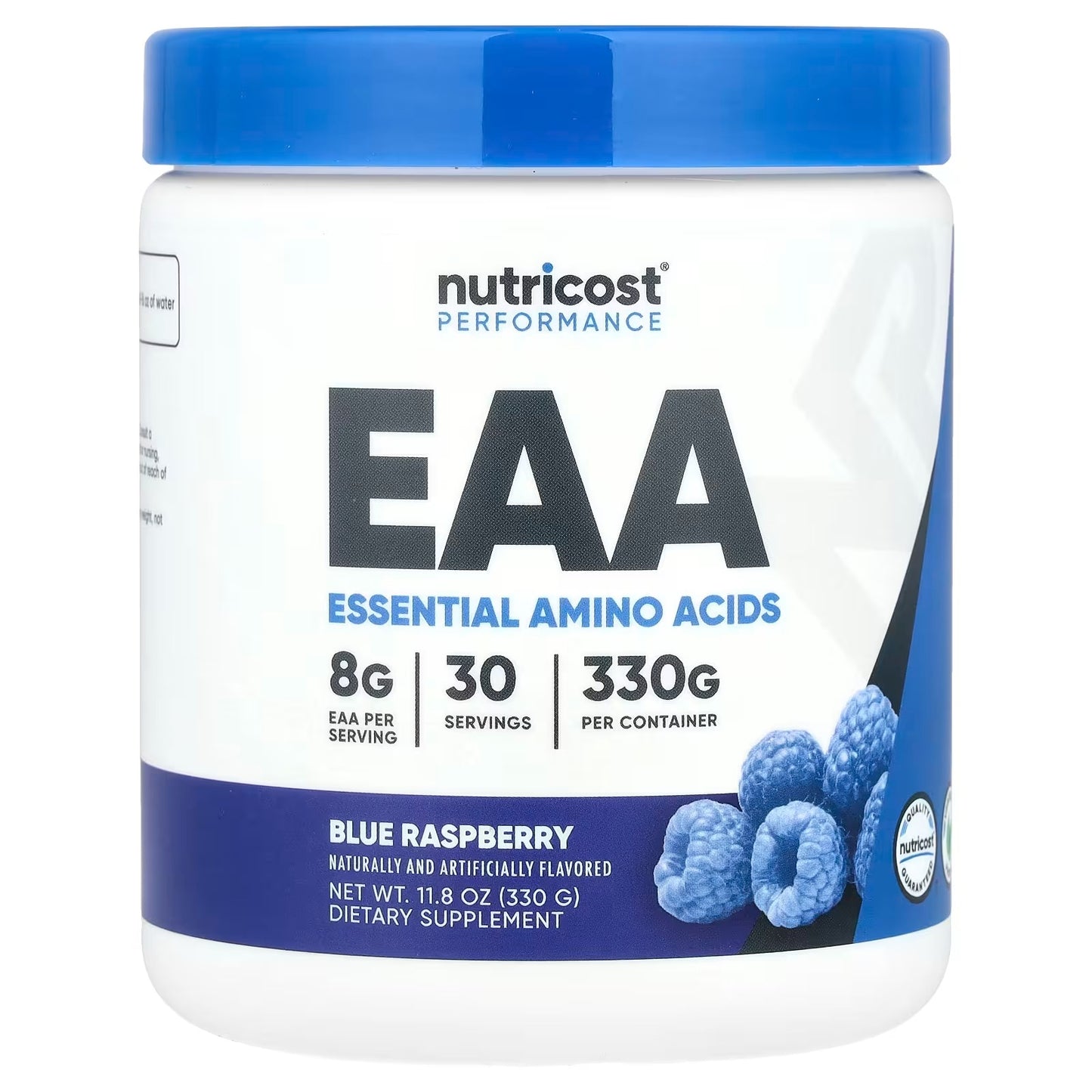 Nutricost EAA Powder – Blue Raspberry Essential Amino Acids, 30 Servings, GMO-Free, Gluten-Free & Vegetarian-Friendly