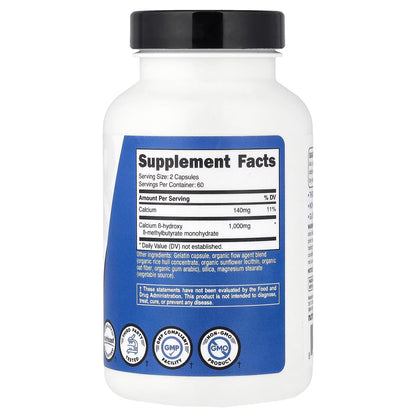 Nutricost HMB 1000mg – 120 Capsules, 500mg Per Capsule, 60 Servings, Gluten-Free & GMO-Free