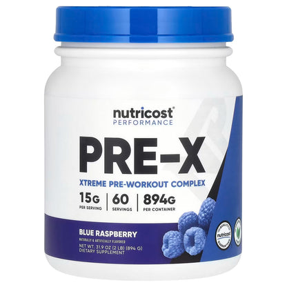 Nutricost Pre-X Extreme Pre-Workout Powder – Peach Mango, 30 Servings, Advanced Workout Formula