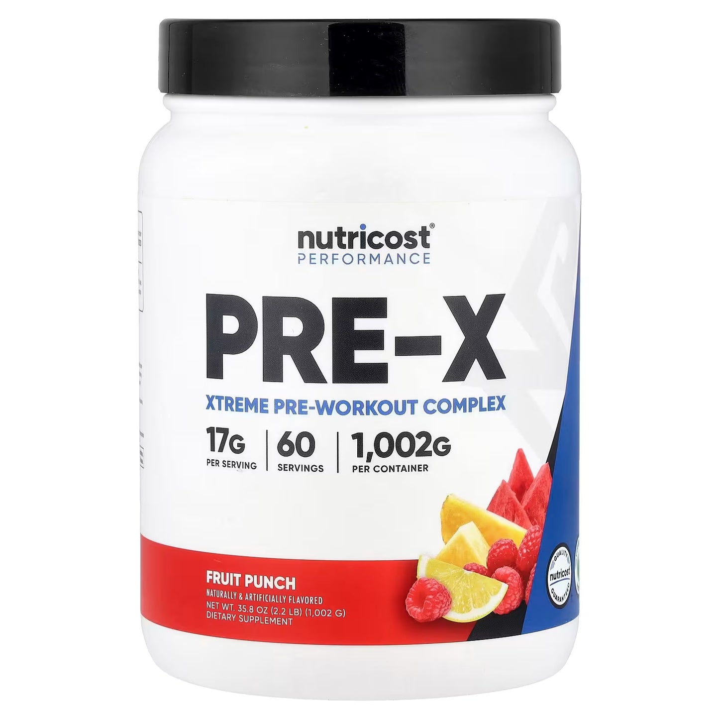 Nutricost Pre-X Xtreme Pre-Workout Powder – Fruit Punch, 30 Servings, Advanced Workout Formula