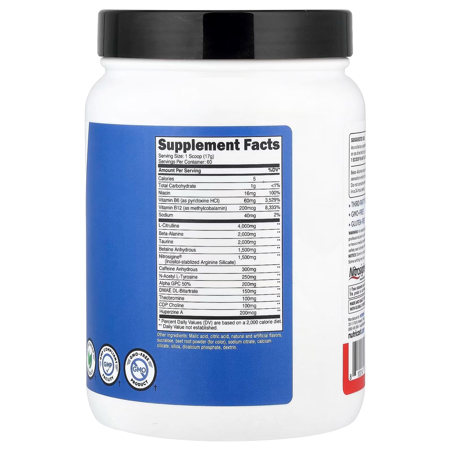 Nutricost Pre-X Xtreme Pre-Workout Powder – Fruit Punch, 30 Servings, Advanced Workout Formula