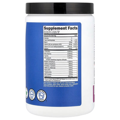 Nutricost Pre-X Xtreme Pre-Workout Powder – Grape, 60 Servings, Advanced Workout Formula