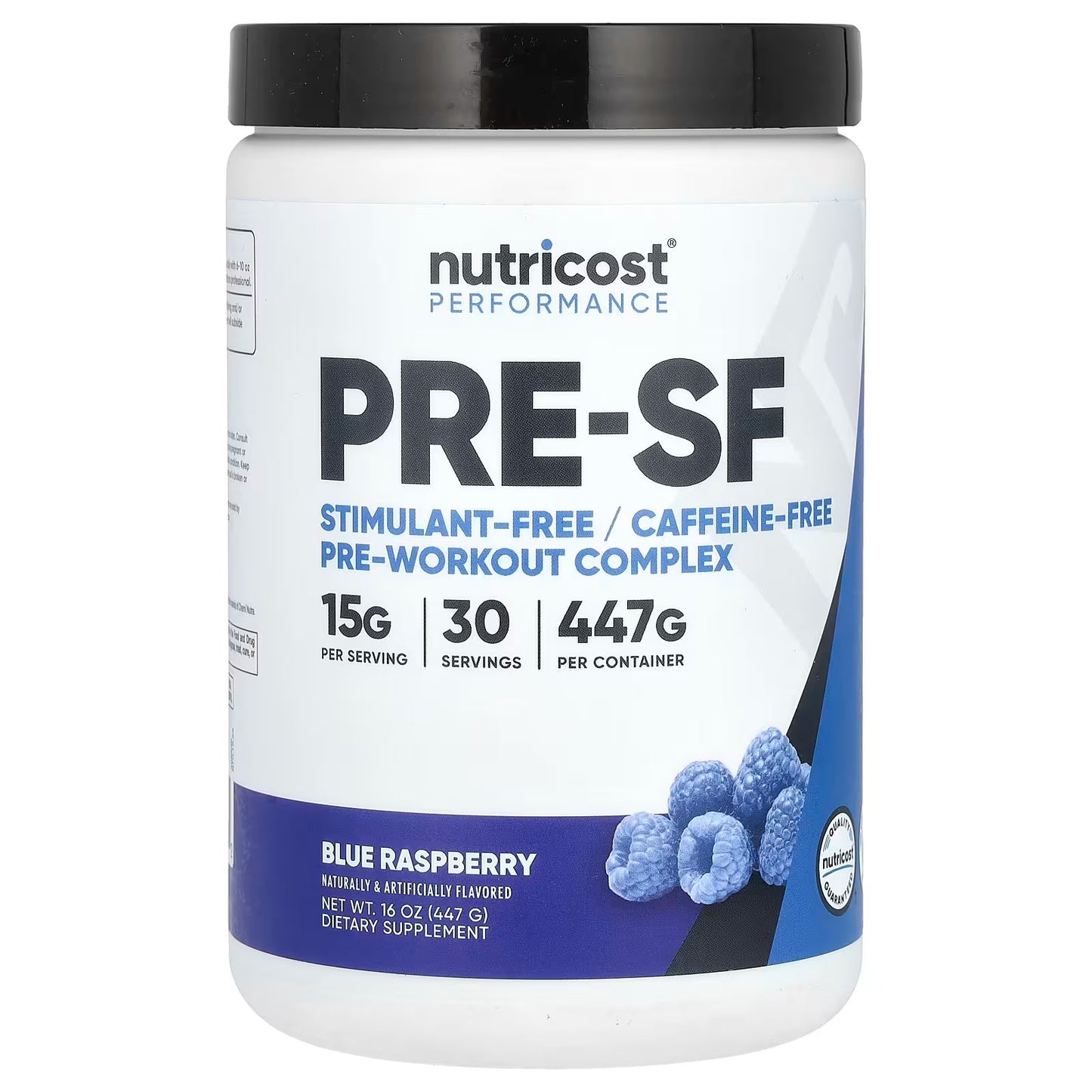 Nutricost Stim-Free Pre-Workout Powder – Blue Raspberry, 30 Servings, Caffeine-Free Workout Supplement