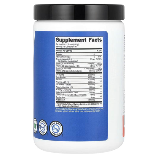 Nutricost Stim-Free Pre-Workout Pink Lemonade – 30 Servings, Caffeine-Free Workout Supplement