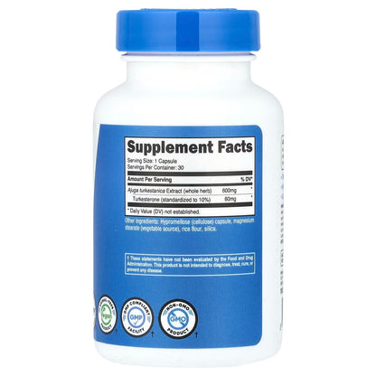 Nutricost Turkesterone 600mg – 120 Capsules, Dietary Supplement for Fitness & Performance