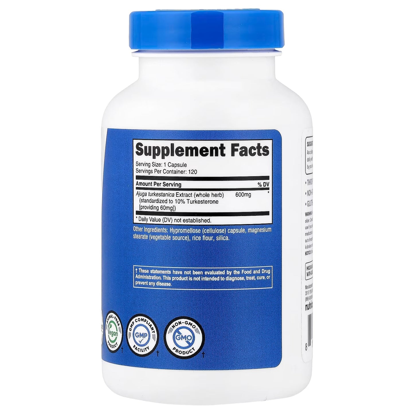 Nutricost Turkesterone 600mg – 120 Vegan & Vegetarian Capsules, Gluten-Free & GMO-Free