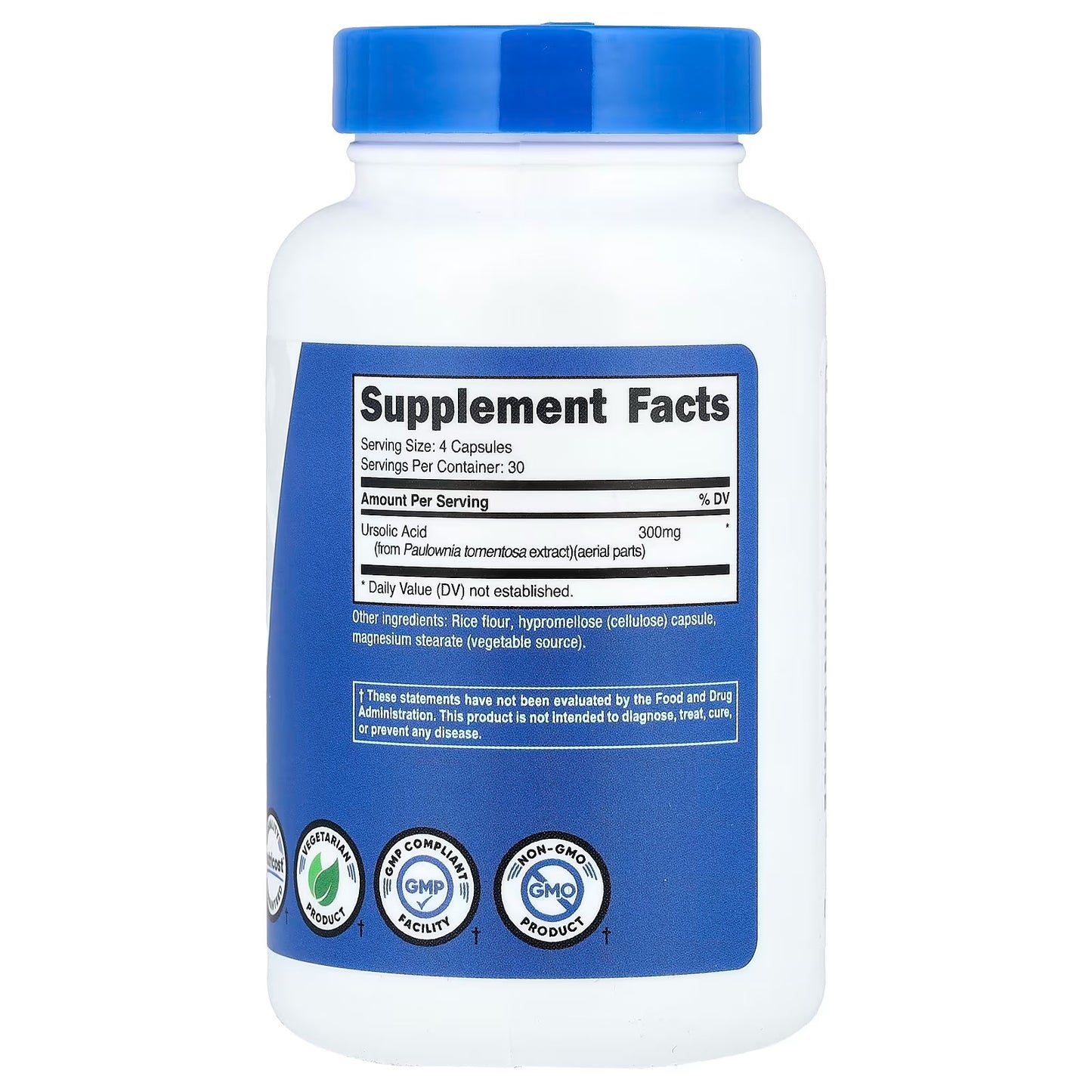 BulkSupplements Ursolic Acid 75mg – 240 Vegan Capsules, Rosemary Leaf Extract Supplement