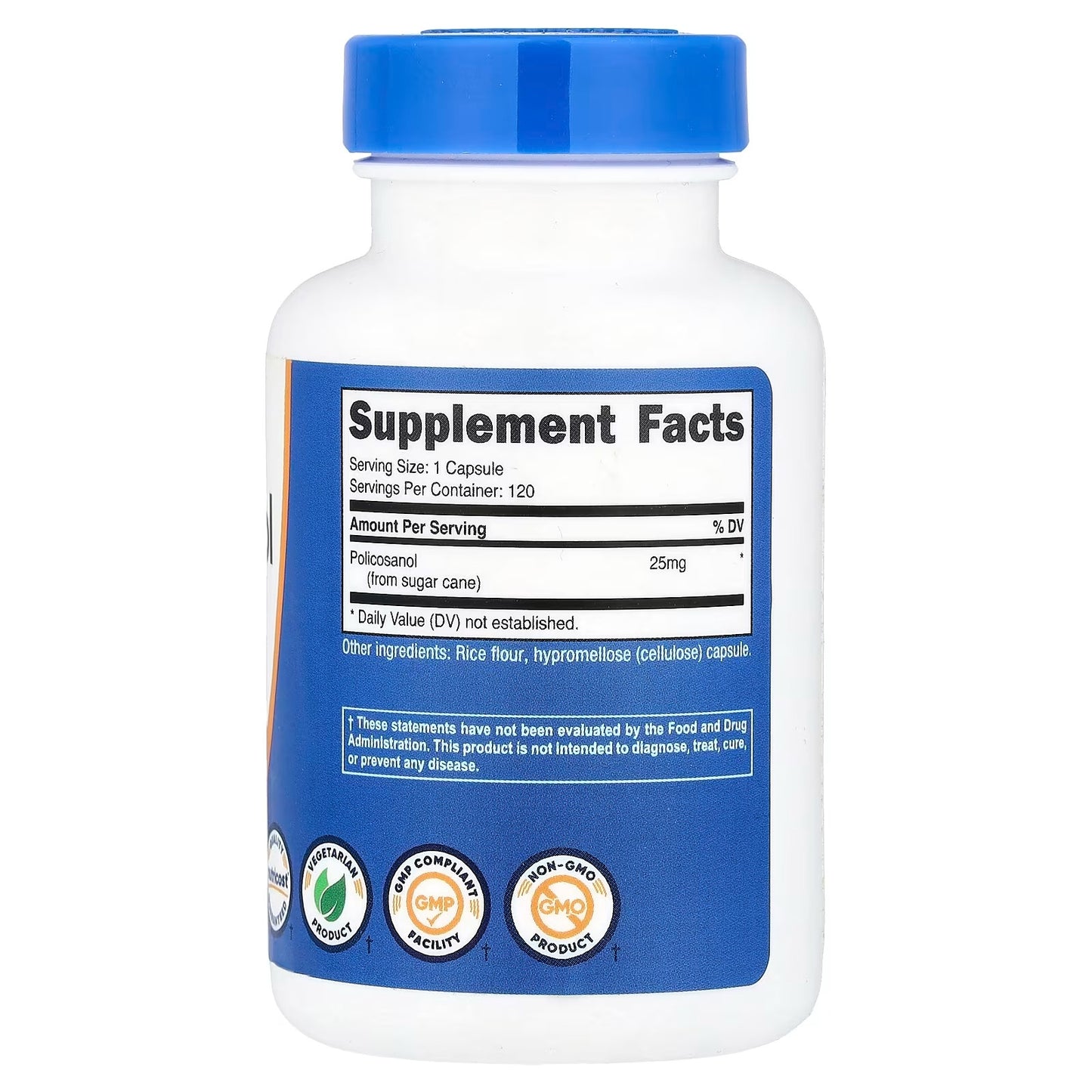 Nutricost Policosanol 25mg – 120 Capsules, Gluten-Free & GMO-Free Dietary Supplement
