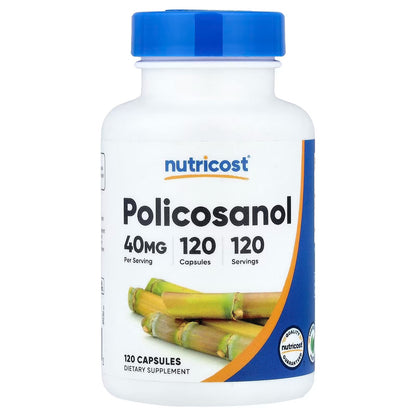 Nutricost Policosanol 40mg – 120 Capsules, Gluten-Free Dietary Supplement
