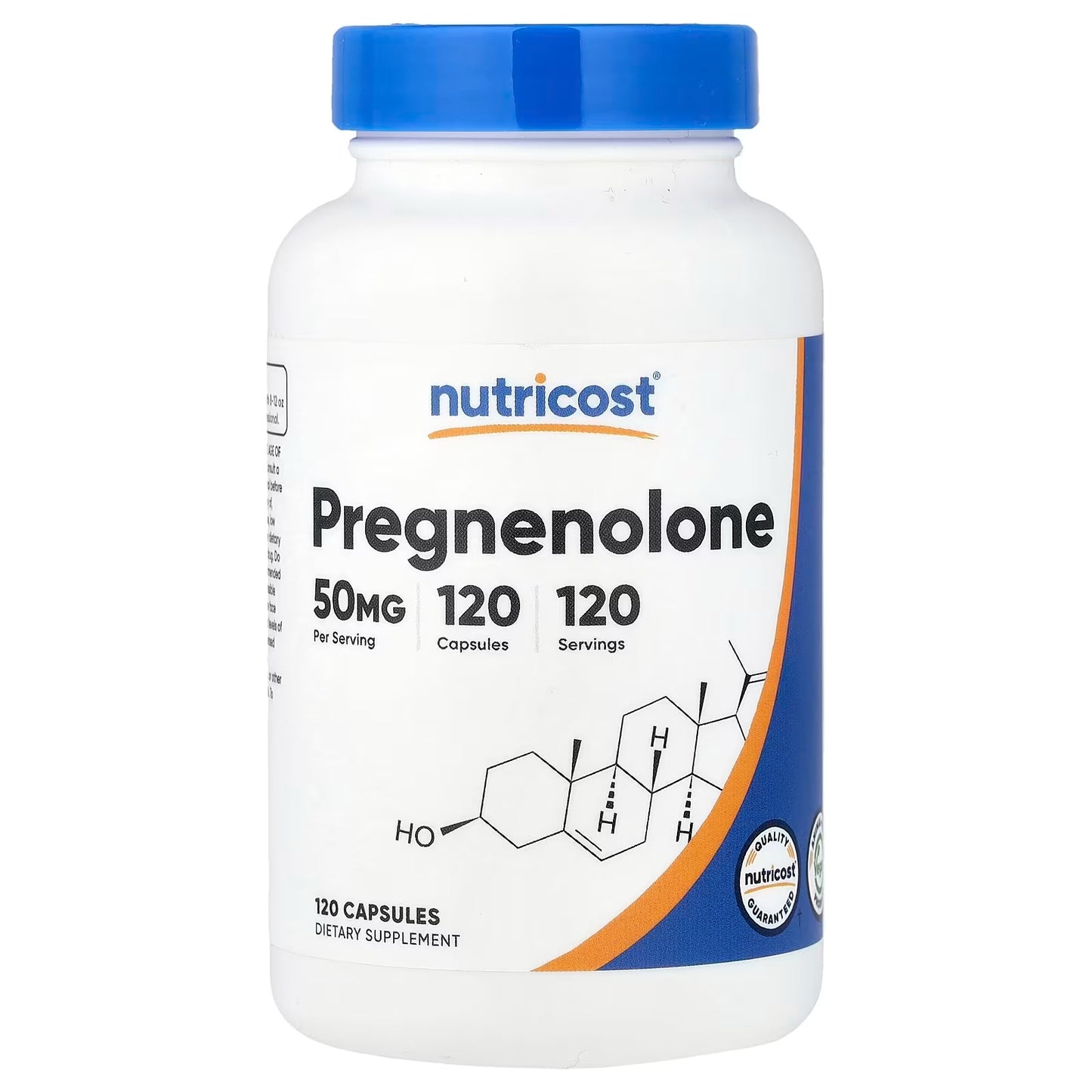 Nutricost Pregnenolone 50mg – 120 Vegetarian Capsules, Gluten-Free Supplement