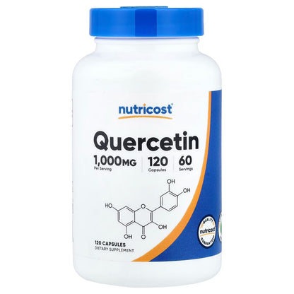 Nutricost Quercetin 1000mg – 120 Vegetarian Capsules, 60 Servings, 500mg Per Capsule, Gluten-Free & GMO-Free