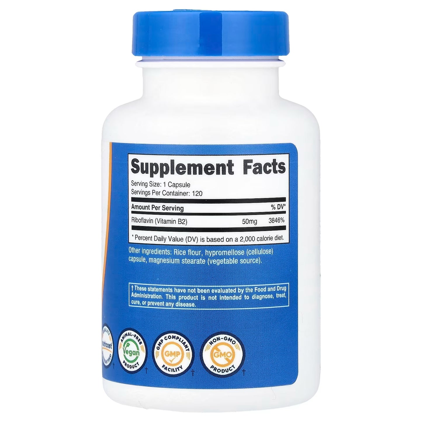 Nutricost R-5-P Vitamin B2 50mg (Riboflavin-5-Phosphate) – 120 Capsules