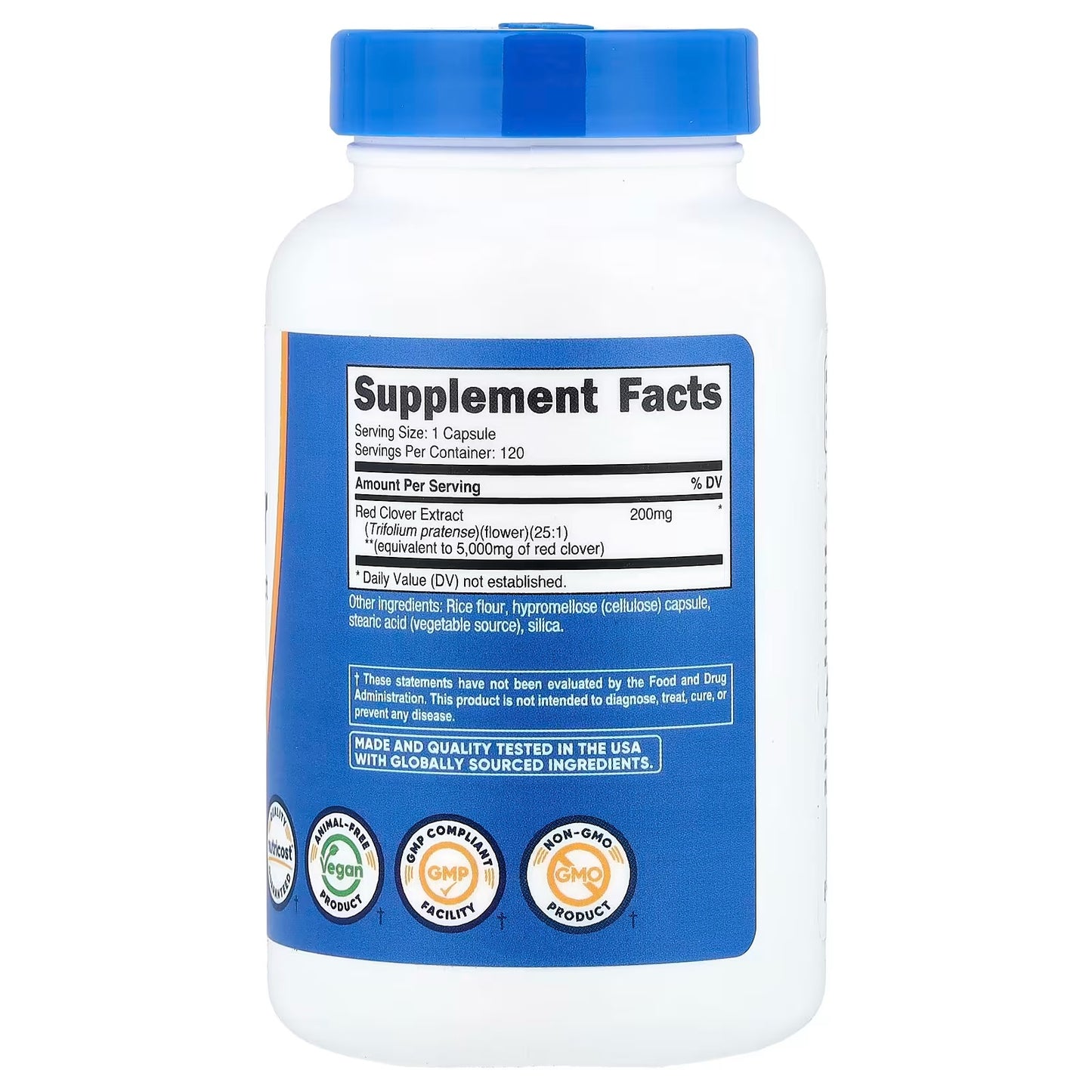 Nutricost Red Clover Blossoms – 120 Capsules, 120 Servings, Herbal Red Clover Supplement